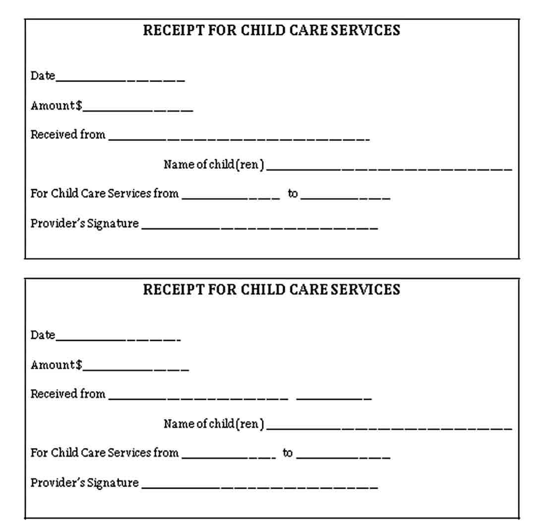 Day Care Services Receipt PDF Download1
