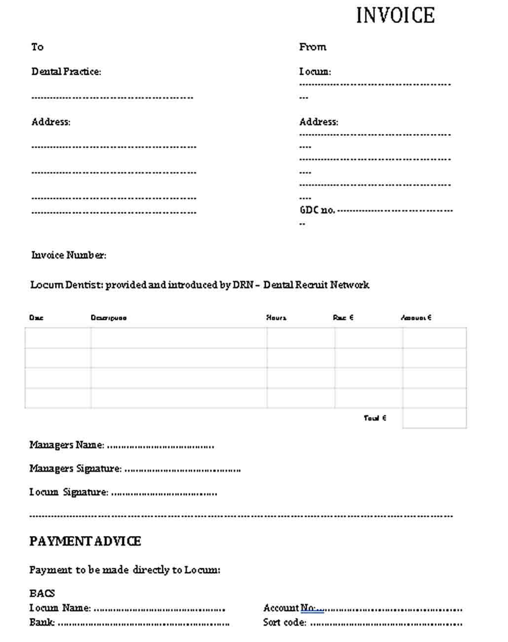 Dental Receipt PDF Free Download