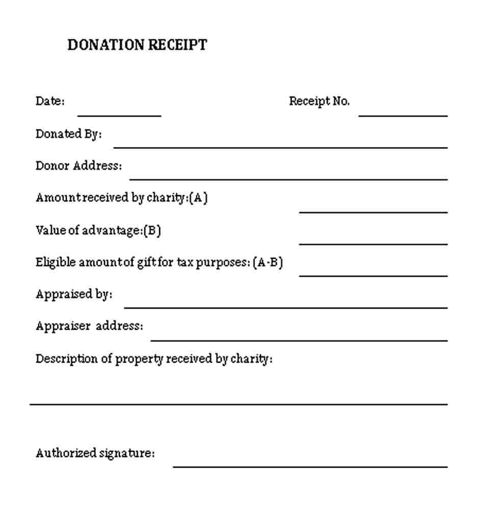 Non Profit Donation Receipt Word
