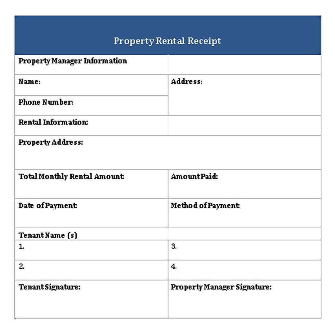 Property Rental Receipt PDF Free Download1