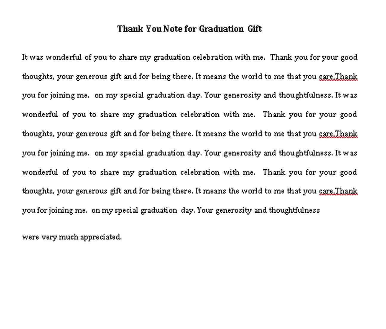 thank you note for graduation gift