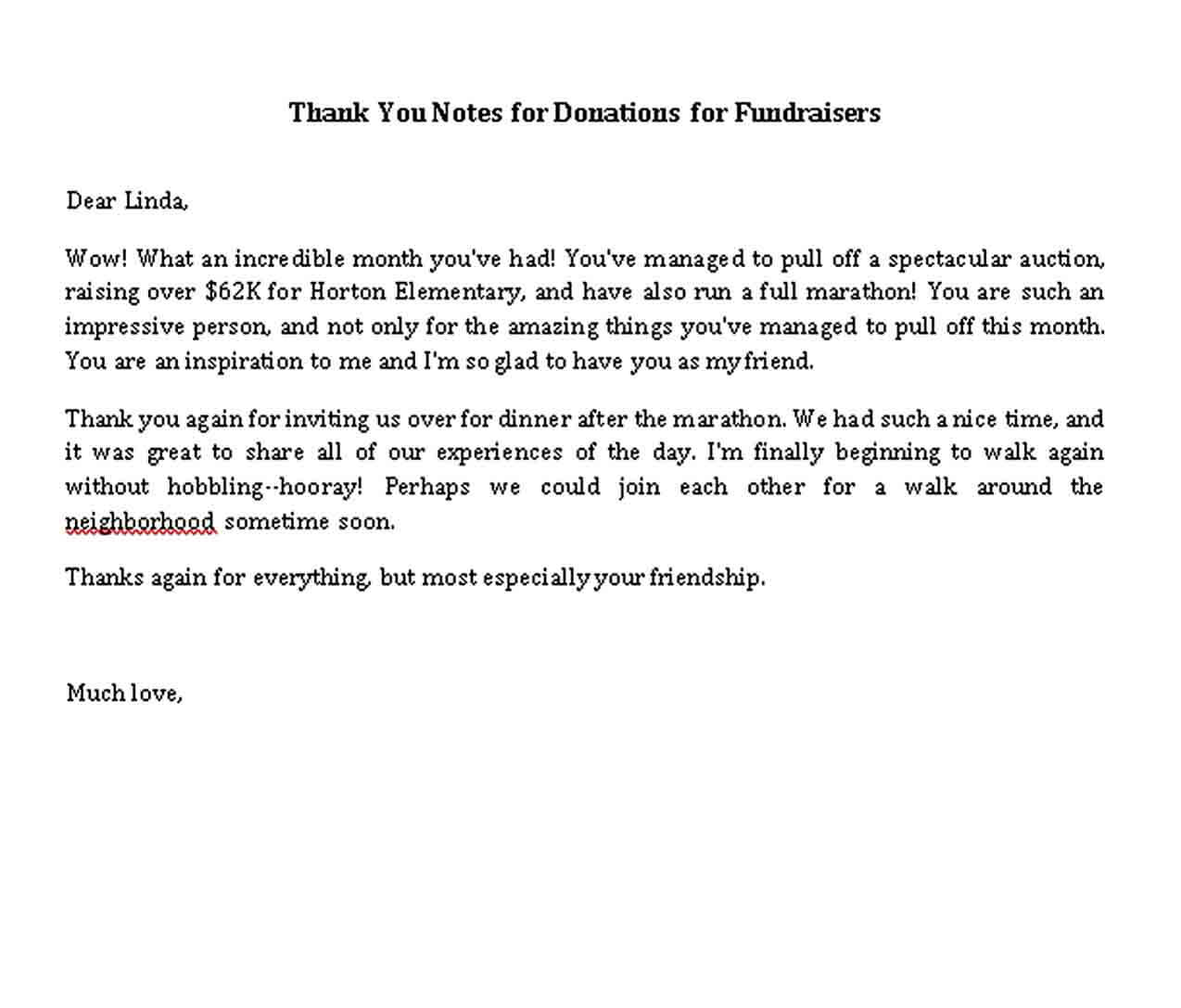 thank you notes for donations for fundraisers