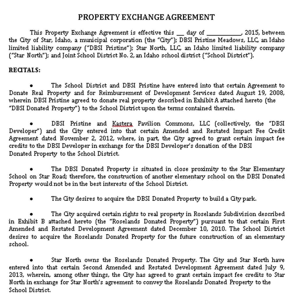 Property Agreement