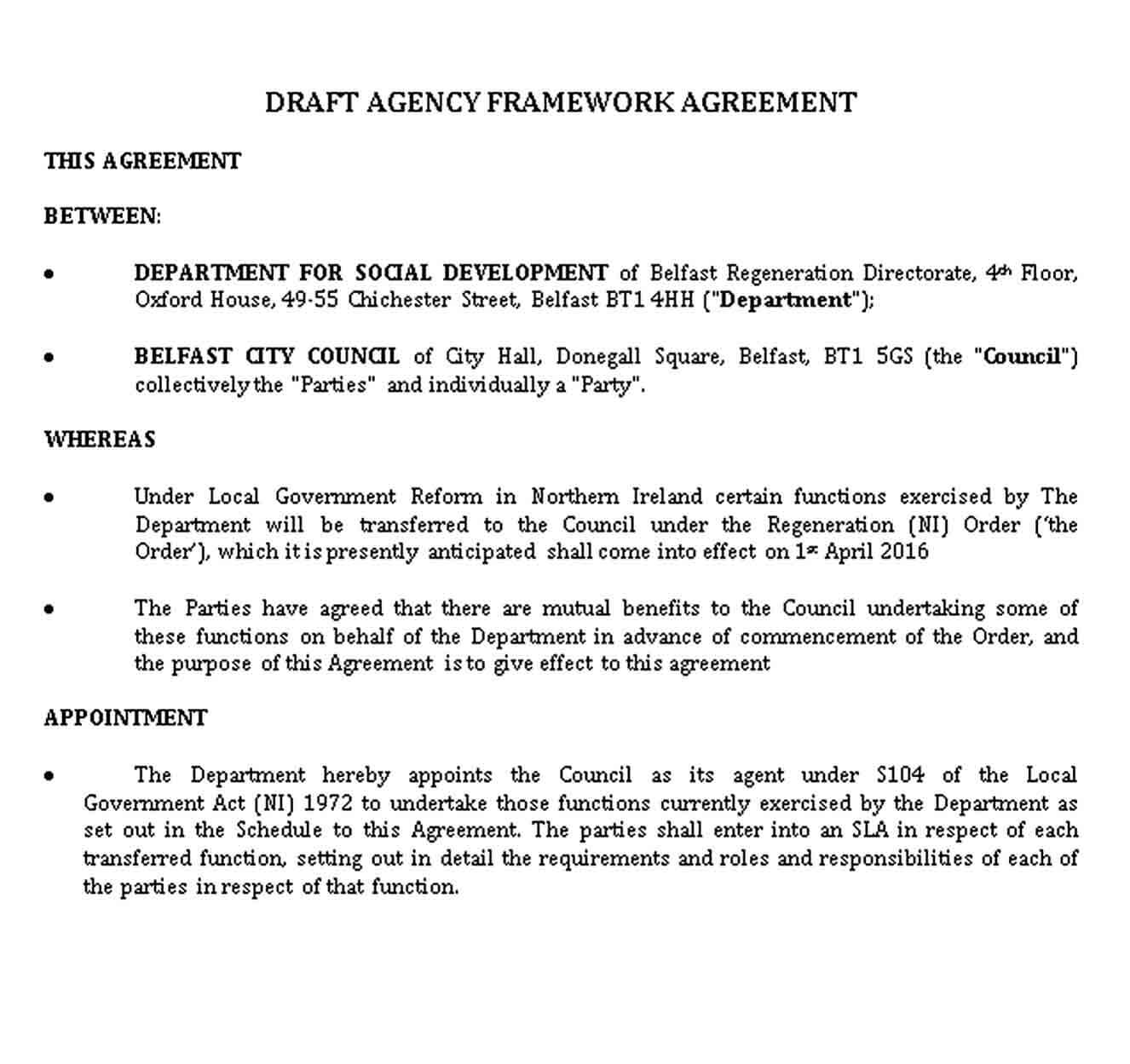 Sample Agency Agreement 1