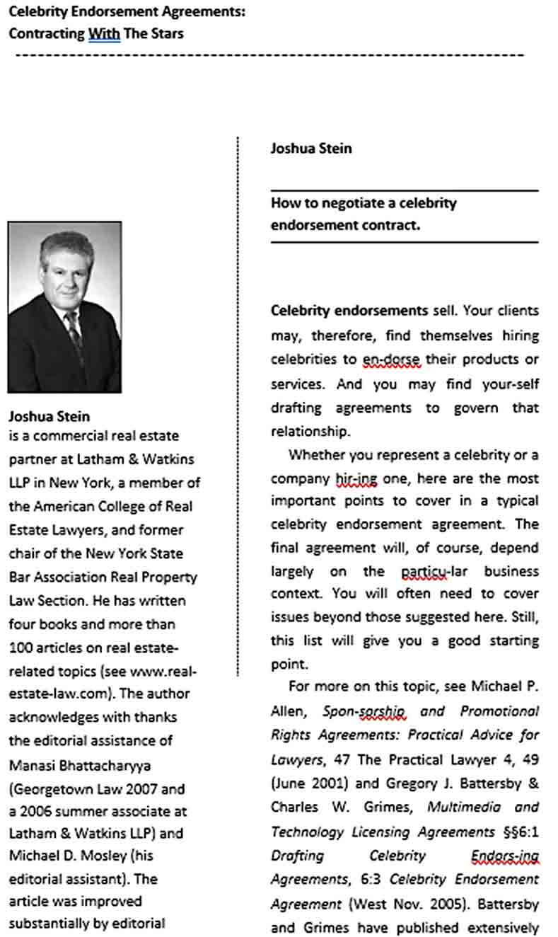 Sample Celebrity Confidentiality Agreement for Agent