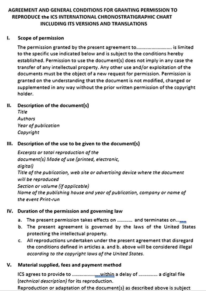 Sample Formal Copyright Agreement Template