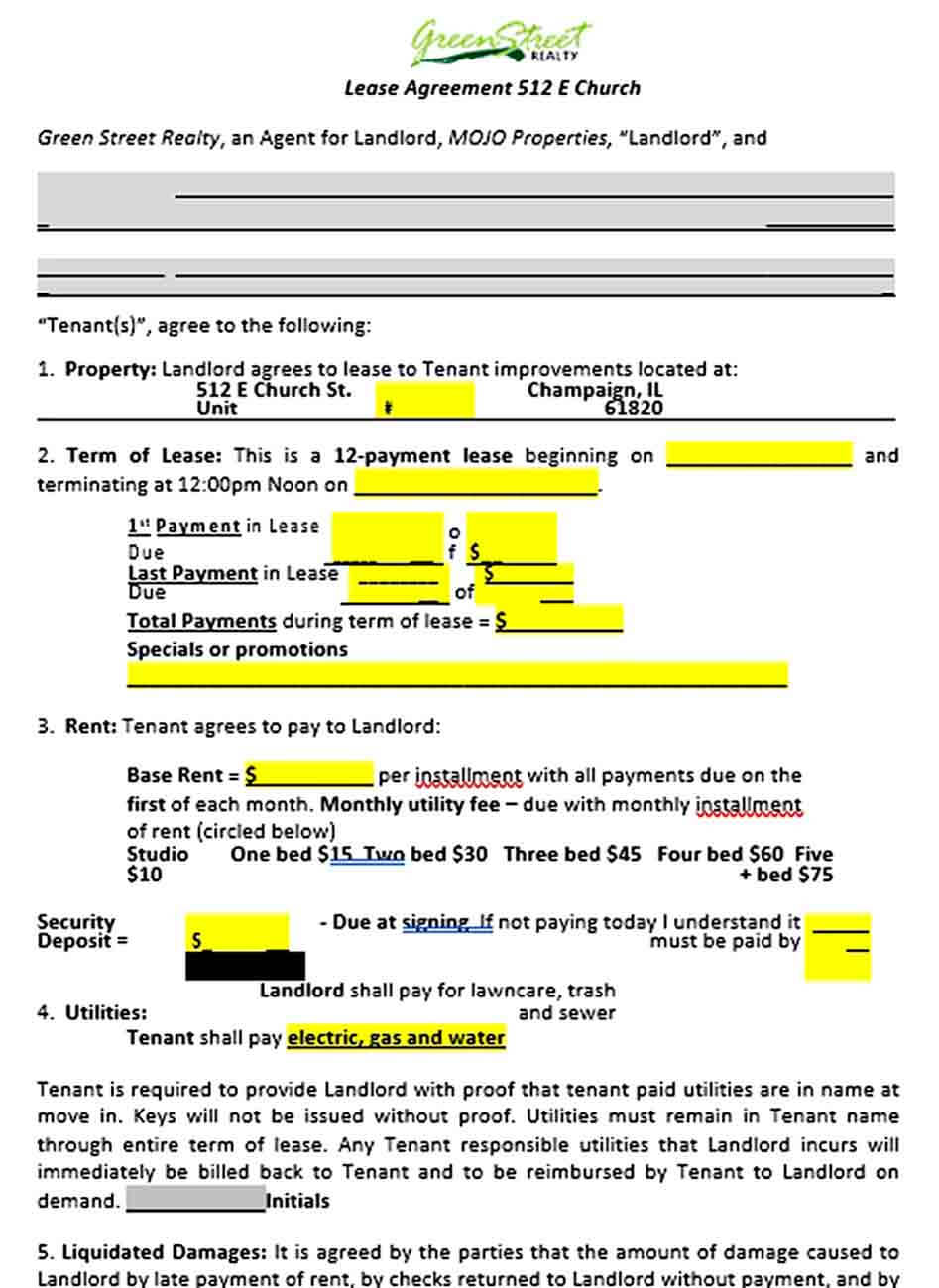 Sample Professsional Church Lease Agreement Template