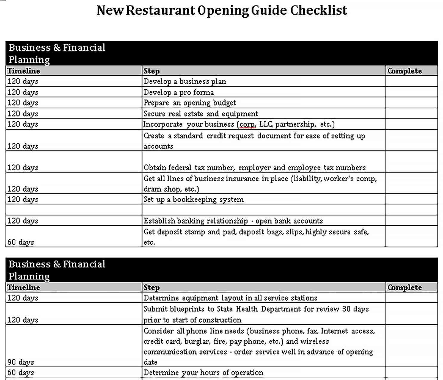 opening checklist 3