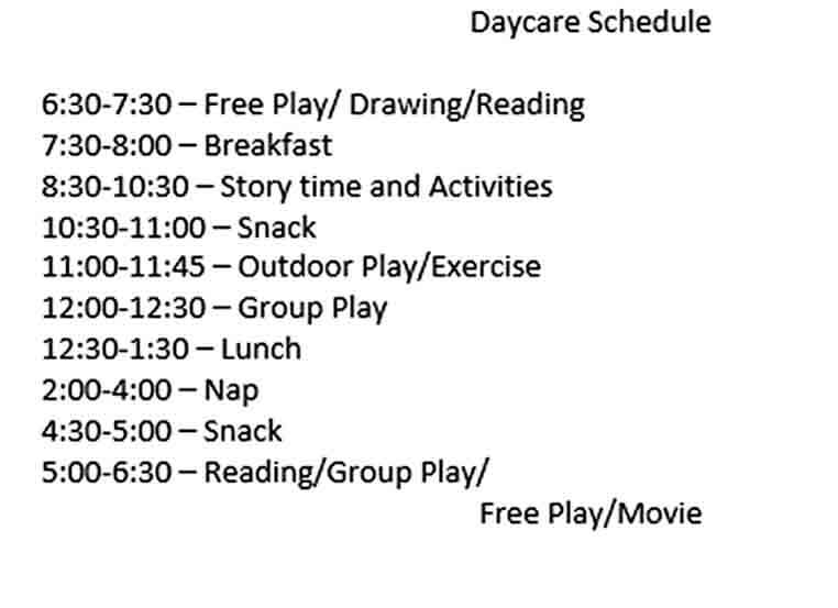 Example of Daycare