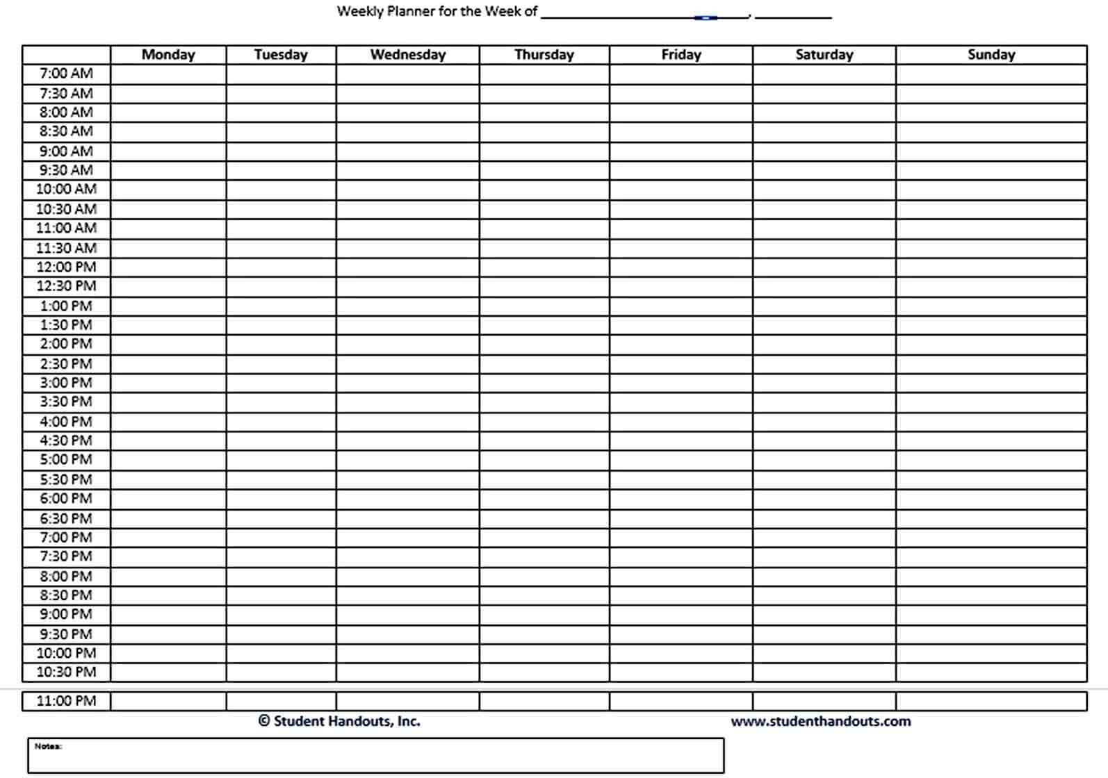 Family Schedule Daily Weekly Hourly Planner Template Word Doc
