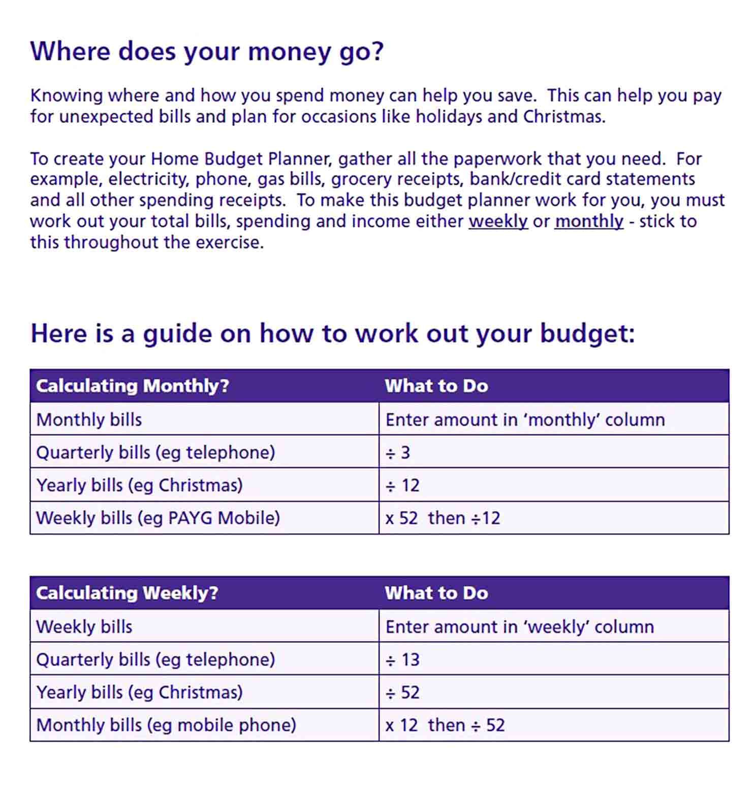 Home Budget Planner 1