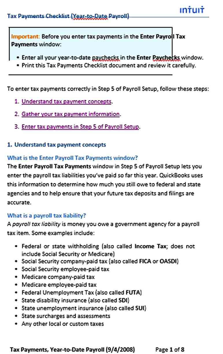Payroll Deposit Schedule Sample