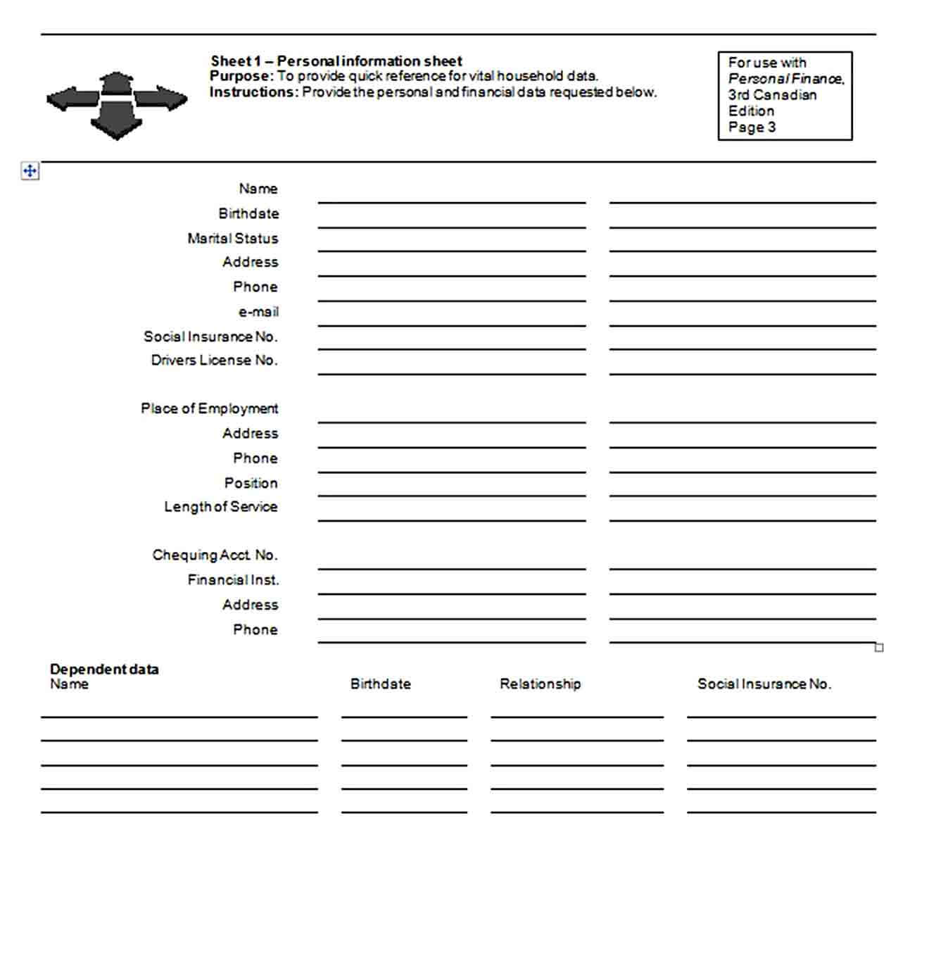 Personal Financial Planner Word Doc 1