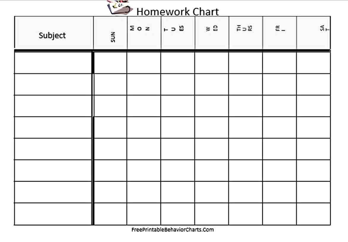 homework chart