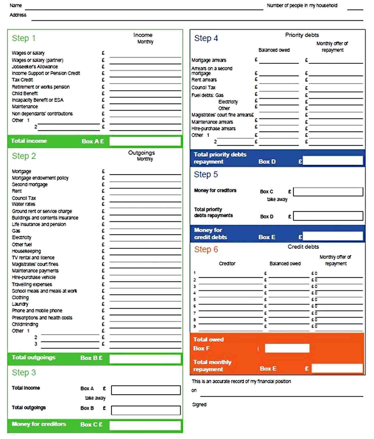 personal budget sheet North Somerset Council pdf 1