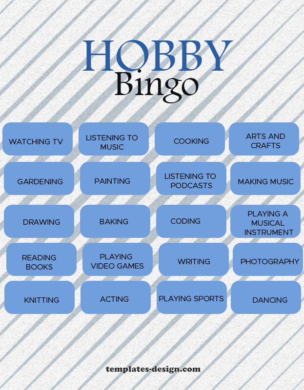 Bingo Card psd templates