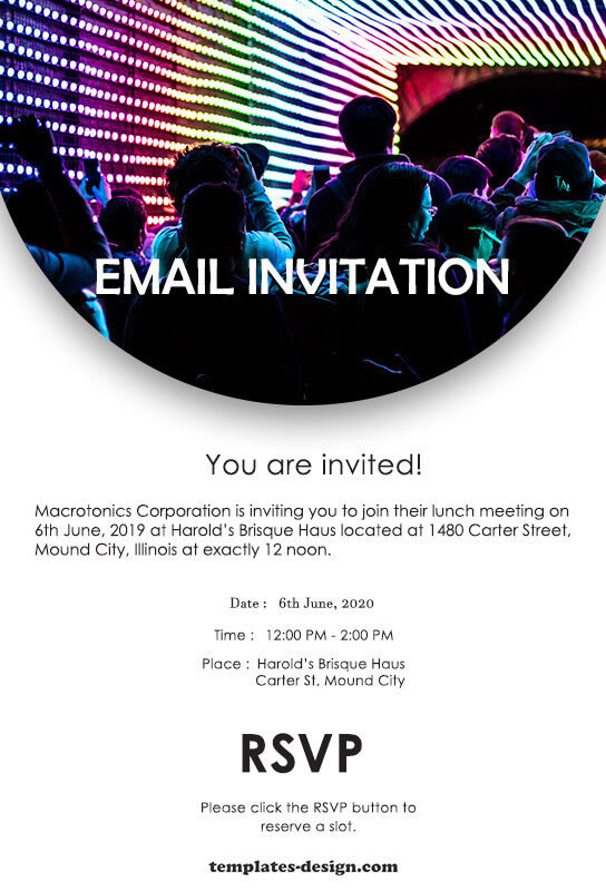 Email Invitation in photoshop