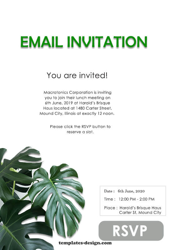 Email Invitation in photoshop
