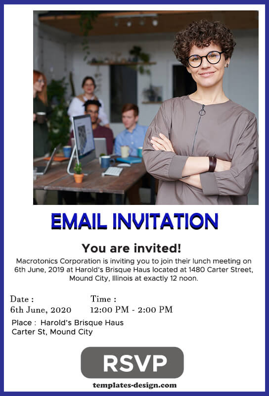 Email Invitation in psd design