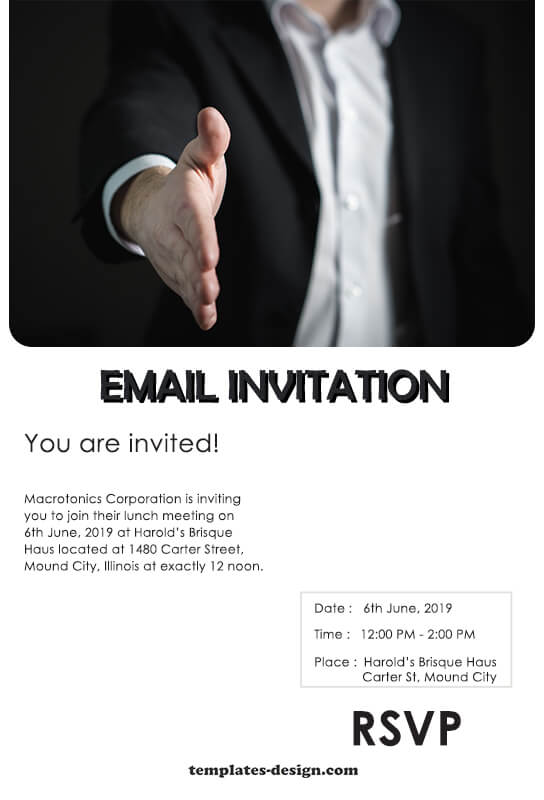 Email Invitation psd templates