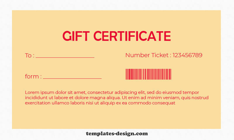 Gift Certificate customizable psd design templates