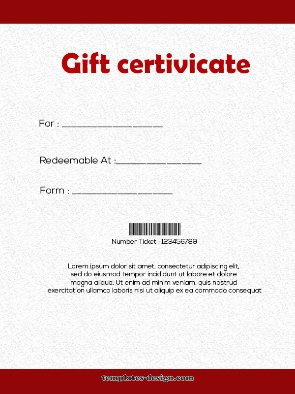 Gift Certificate in photoshop