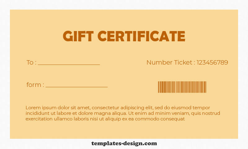 Gift Certificate in psd design