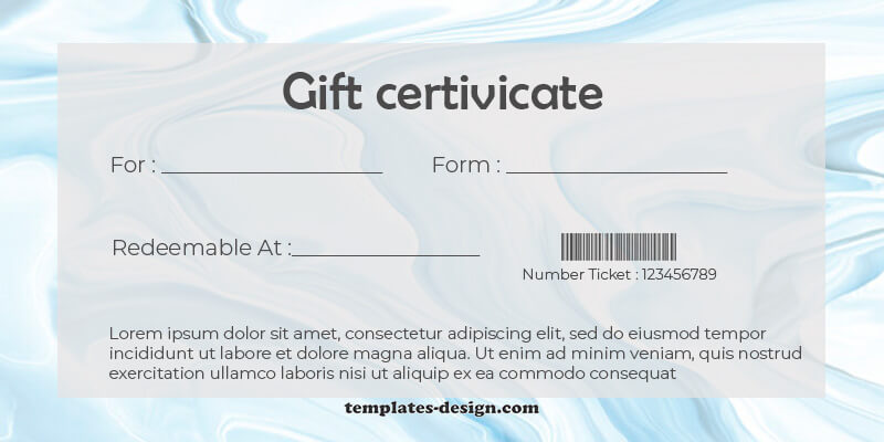 Gift Certificate psd templates