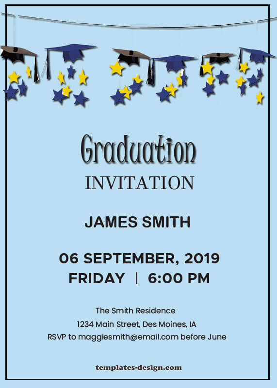 Graduation Invitation in photoshop