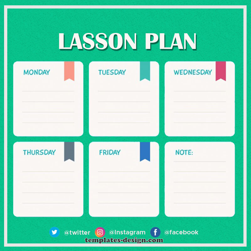 Lesson Plan psd templates