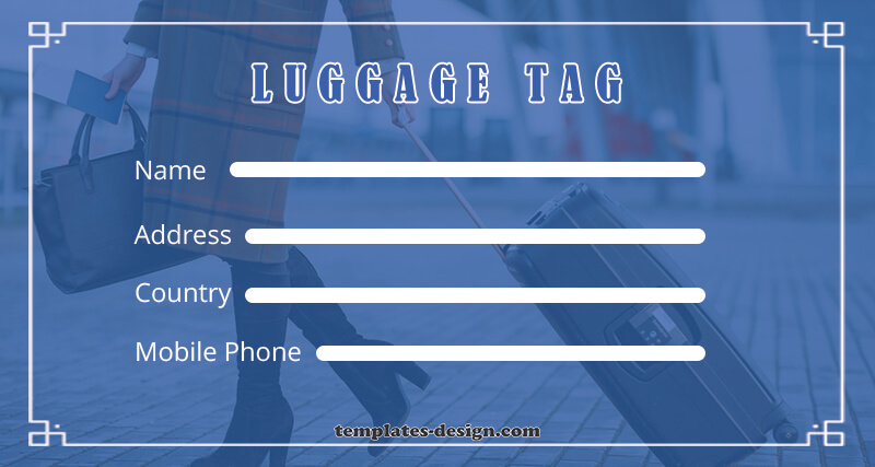 Luggage tag in photoshop
