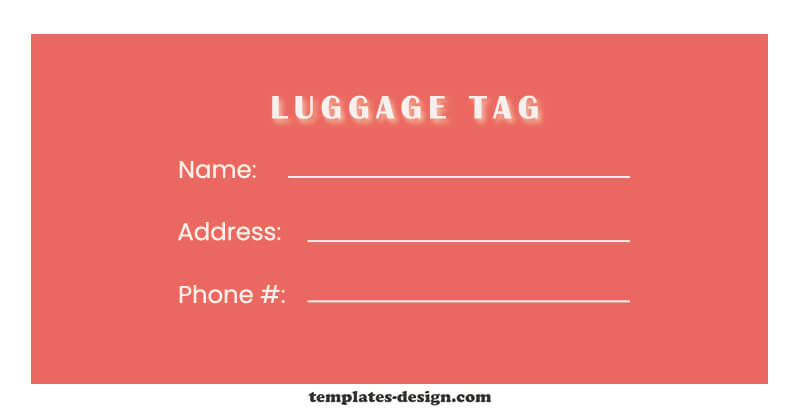 Luggage tag templates for photoshop