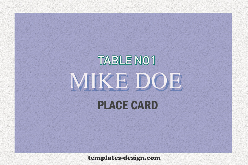 Place Card in photoshop