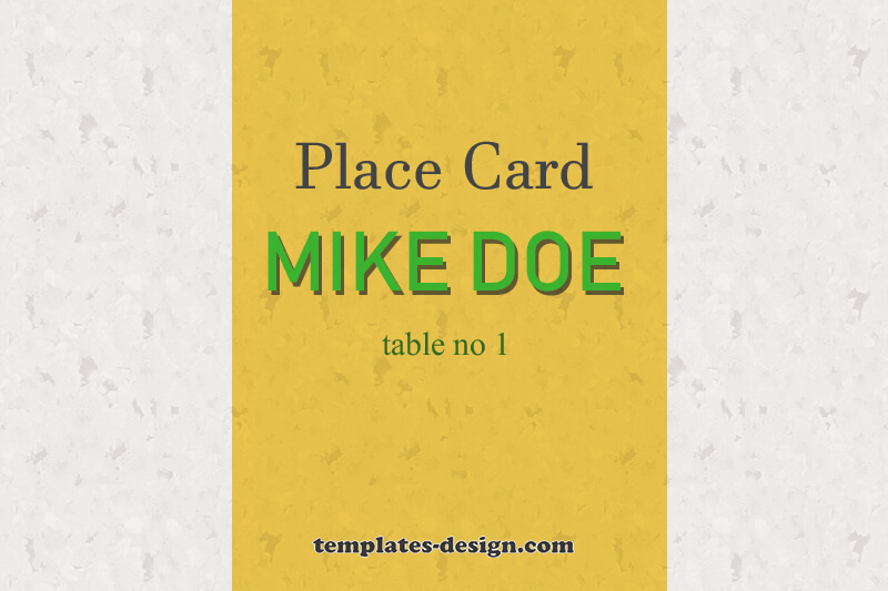 Place Card psd templates