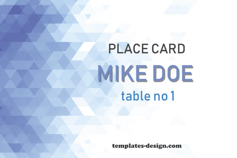 Place Card templates for photoshop