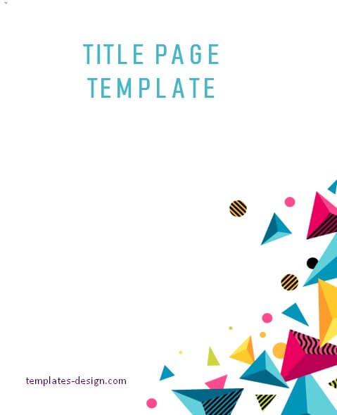 Title Page customizable word design template