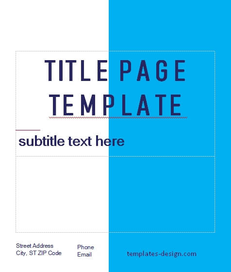 Title Page example word design