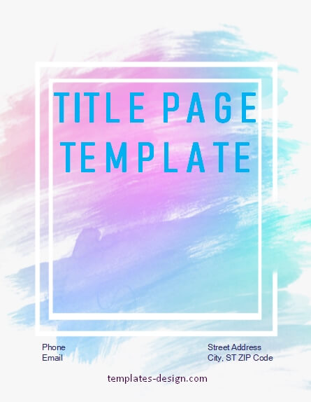 Title Page in word design