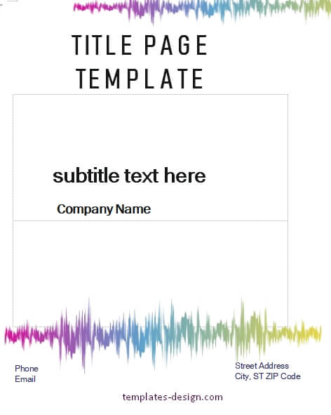 Title Page template for word