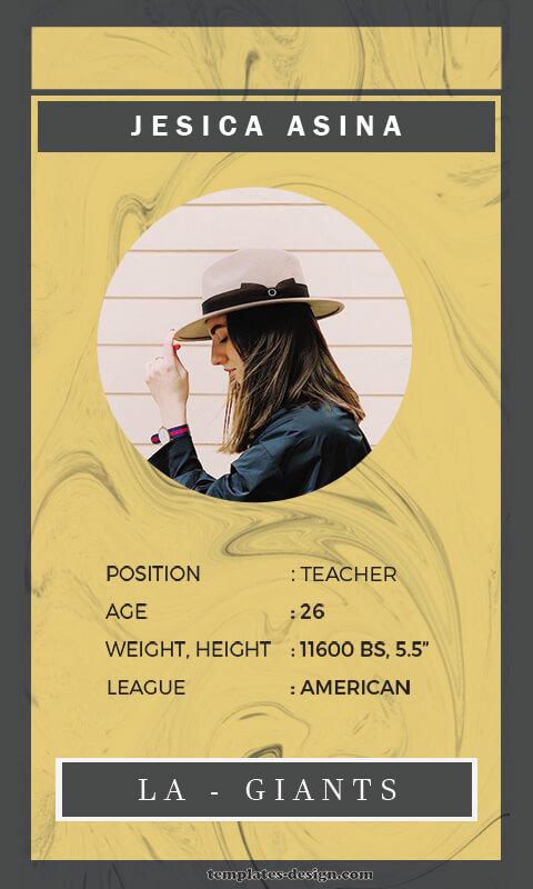 Trading Card in photoshop