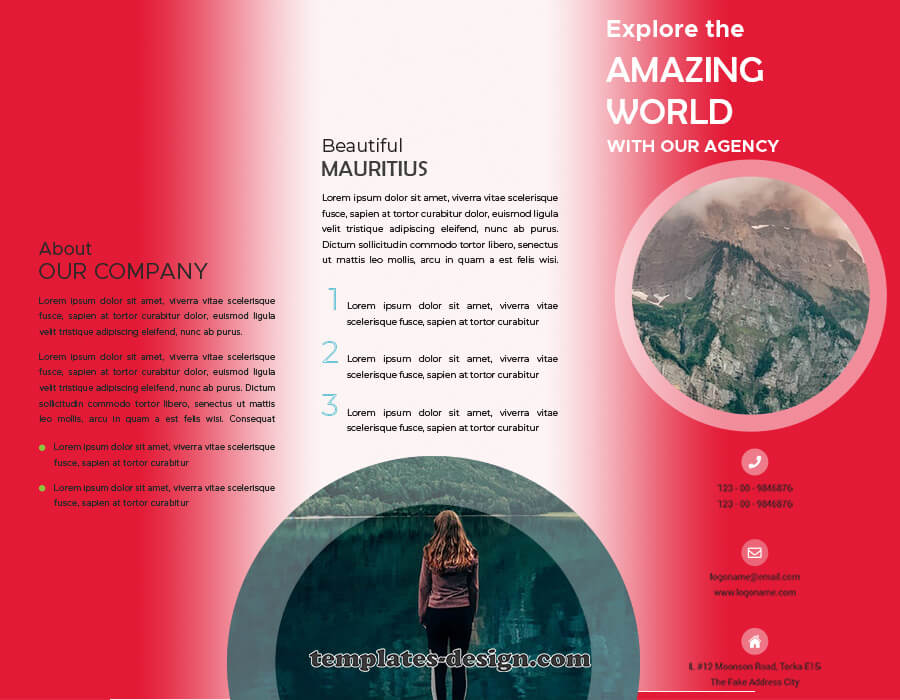Travel Brochure customizable psd design templates