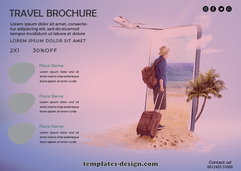 Travel Brochure in psd design