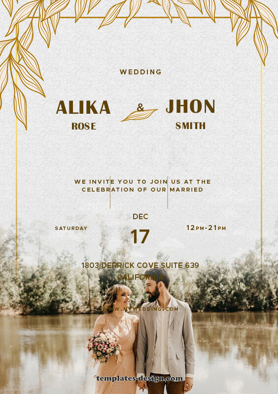Wedding Invitation example psd design