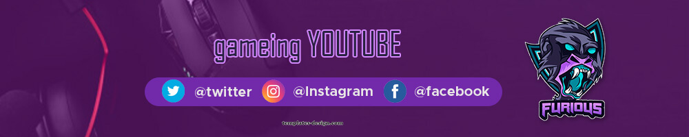 Youtube Banner example psd design