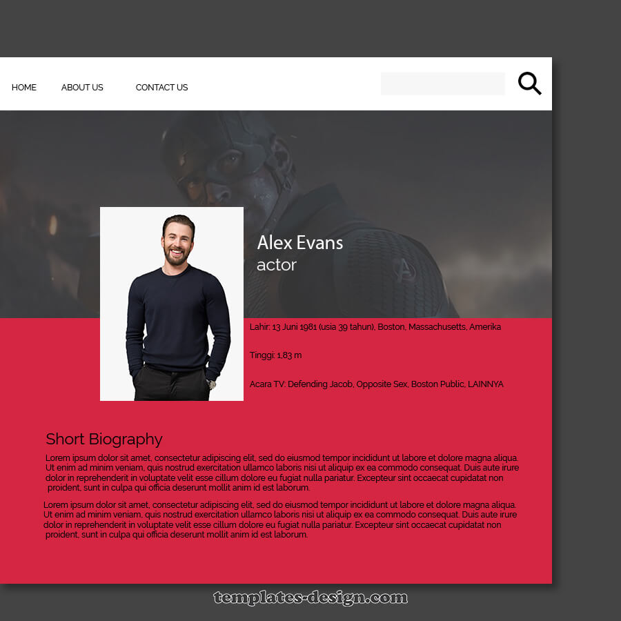 about page psd templates