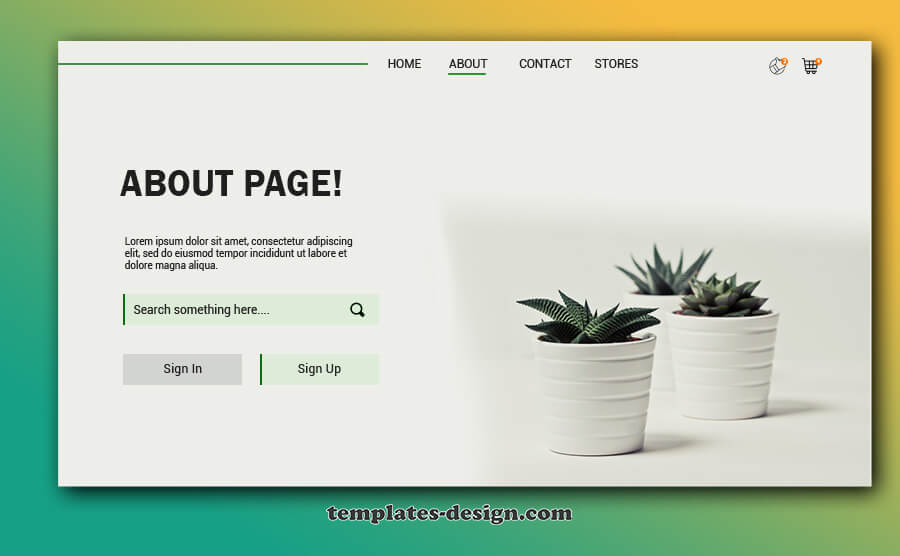 about page psd templates