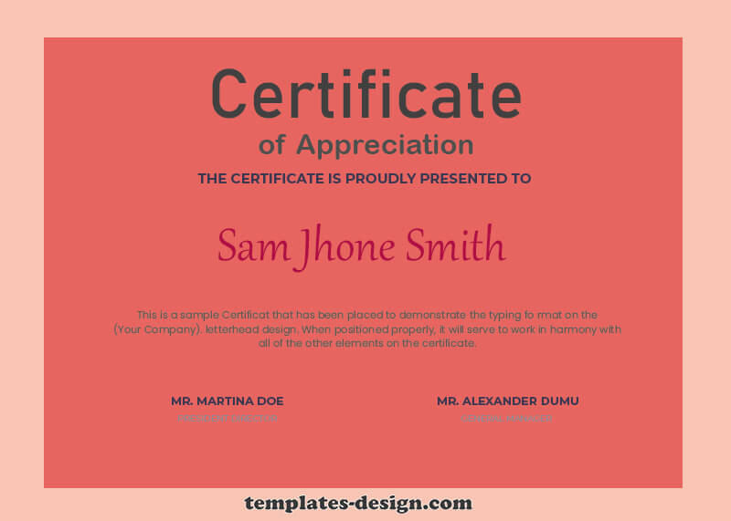award certificate psd templates