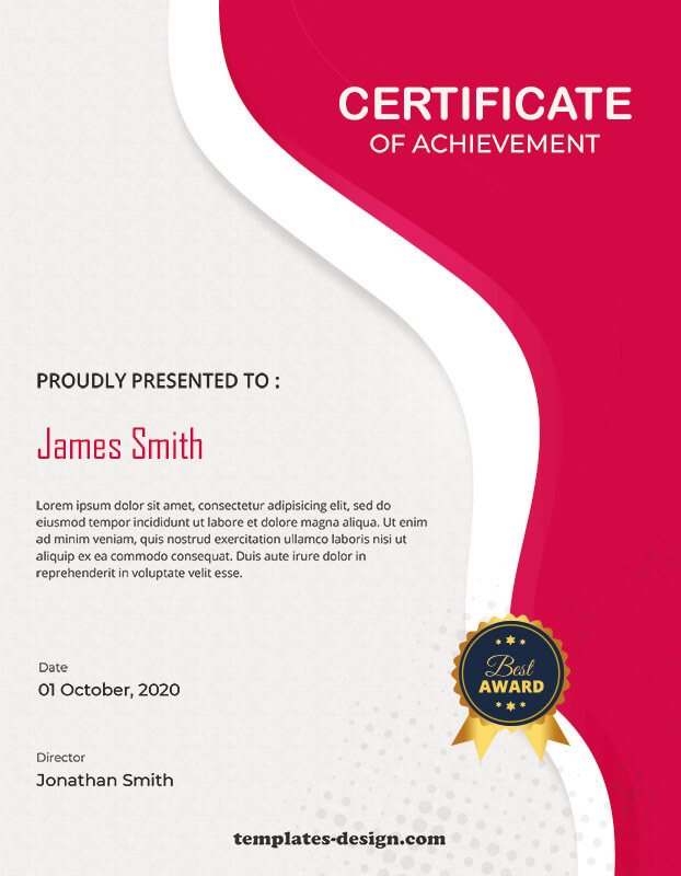 award certificate templates for photoshop