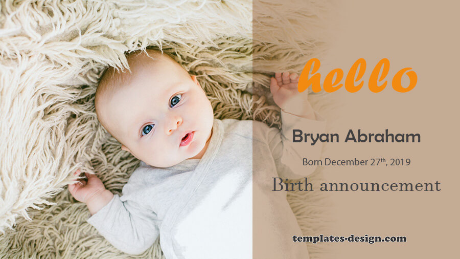 birth announcement psd templates