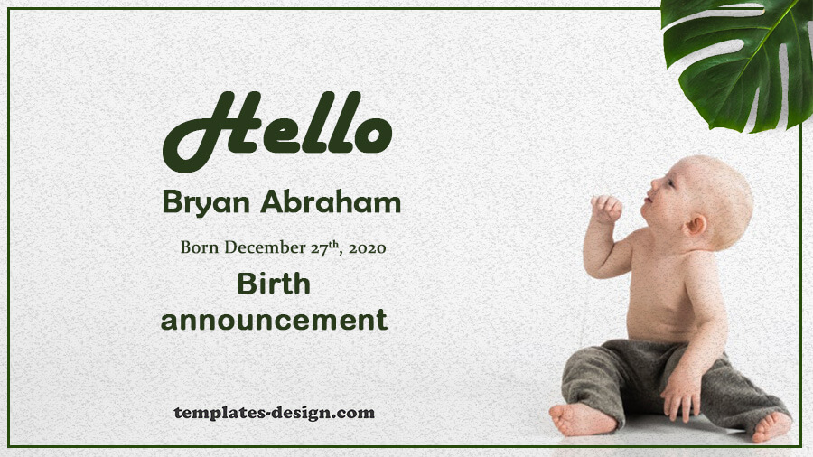 birth announcement templates for photoshop